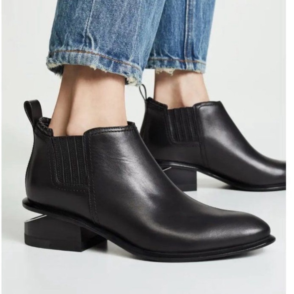 Alexander Wang Chelsea Boot Silver Heel sz 39